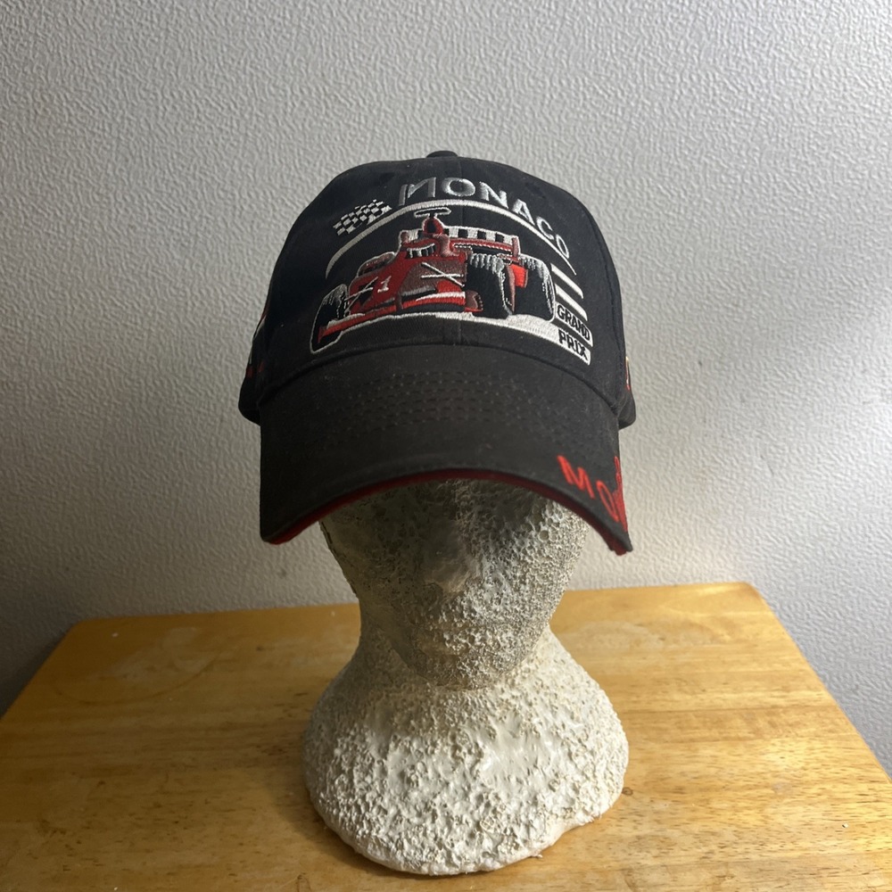 Monaco Grand Prix Hat Cap Mens One Size Black‎ Molipor Twill Strapback Racing